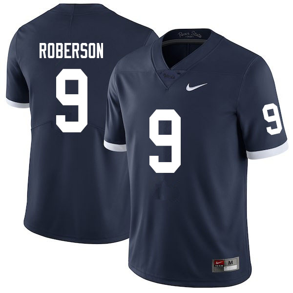 NCAA Nike Men's Penn State Nittany Lions Ta'Quan Roberson #9 College Football Authentic Throwback Navy Stitched Jersey EFO7398NT